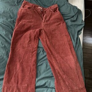 men’s red corduroy pants